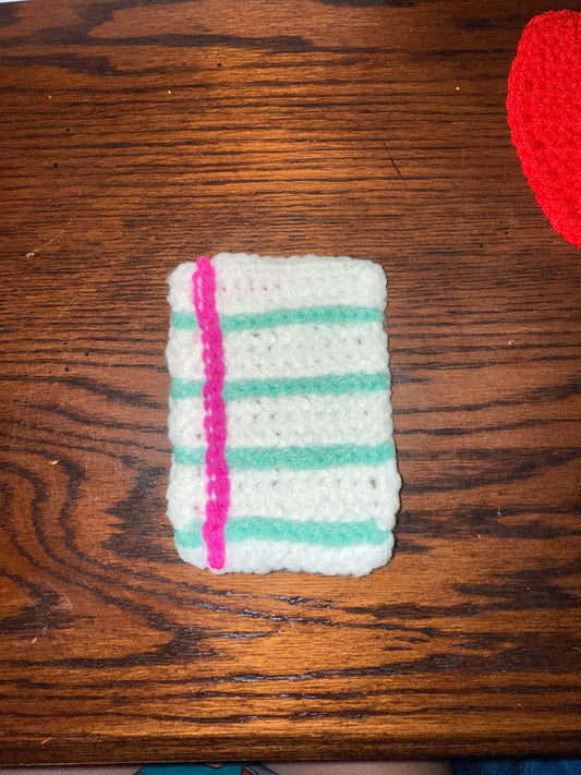 Notebook sheet coaster